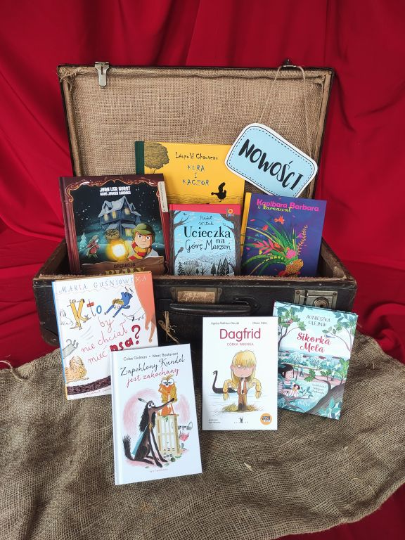 Kompozycja przedstawiająca okładki zakupionych książek